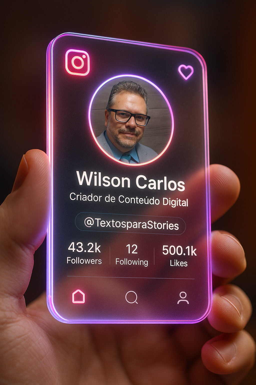 Instagram tela de Acrilico